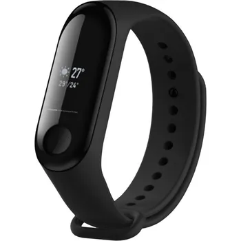 Řemínek na hodinky Silikonový řemínek FIXED Silicone Strap pro Xiaomi Mi Band 3/4, černý