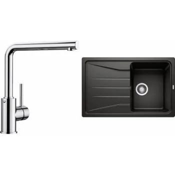 Granitový dřez Blanco Set 08-A 25 Sona 45 S Černá + Mila Chrom