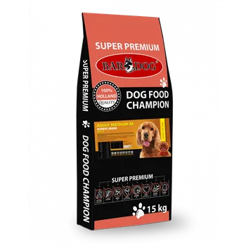 Krmivo pro psa Bardog Adult Medium M 24/13 15 kg – kuřecí granule pro dospělé psy středních plemen, 24 % bílkovin, 13 % tuku