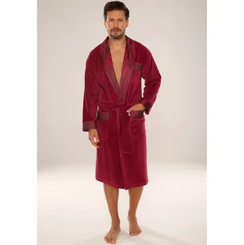 Dámský župan De Lafense 868 Noble M-2XL pánský župan vínový XXL