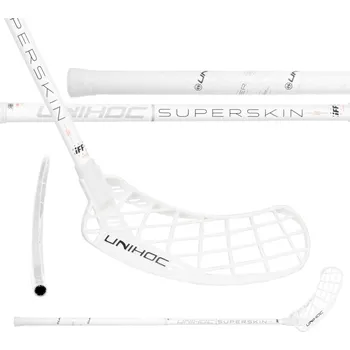 Florbalová hůl UNIHOC Epic Superskin Pro 26 White 96 cm L - 96 (107) cm/Levá ruka dole