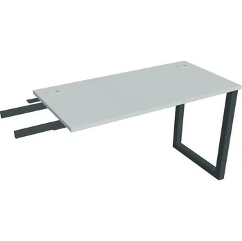 Psací stůl Hobis Pracovní stůl k řetězení do úhlu Hobis UEO 1200RU, bílá RAL 9016, deskabuk