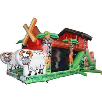 Skákací hrad Nafukovací atrakce opičí dráha | Statek | Se skluzavkou | TOP provedení | Česká certifikace