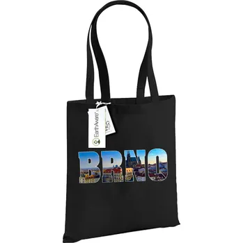 Nákupní taška Taška - Brno barevné Černá 38x42cm