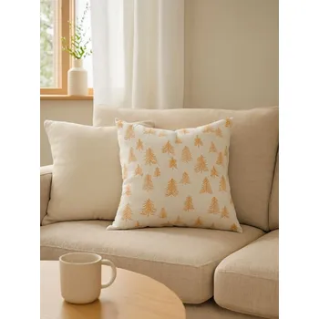 Polštář Sinsay - Vánoční polštář se zlatým vzorem stromečků - vícebarevná - 368GO-MLC - 368GO-MLC-ONE