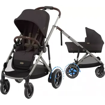 Kočárek CYBEX e-Gazelle S + Gazelle S Cot 2025 Chocolate Brown (Taupe Frame)