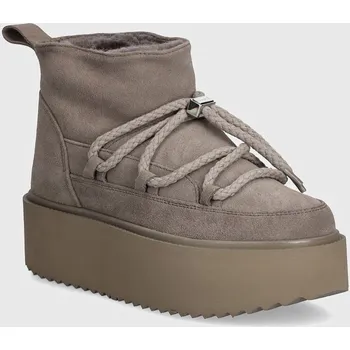 Dámská zimní obuv Semišové sněhule Inuikii Classic Low Platform, 41, šedá, 90X