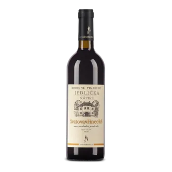 Víno Rodinné vinařství Jedlička Svatovavřinecké červené víno suché alk. 11,5% 0,75L (holá láhev)
