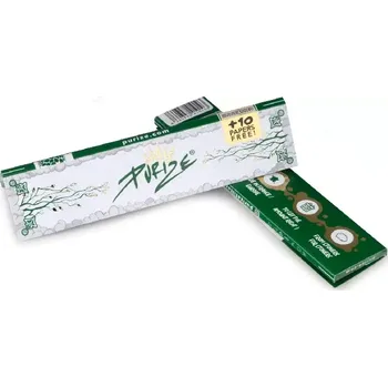 PURIZE papírky King Size Slim, 42 ks v balení, nebělené (Papírky PURIZE® King Size Slim jsou nebělené papírky z přírodních vláken s pomalým a rovnoměrným hořením pro autentický chuťový zážitek.)