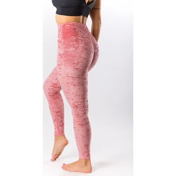 Dámské legíny GoldBee Sametové Legíny Stahující Pas Salmon Pink Barva: Salmon Pink, Velikost: XXL