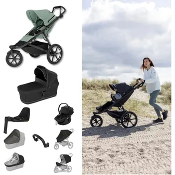 Kočárek THULE Urban Glide 3 Kočárek trojkombinace Set C - Mist Green
