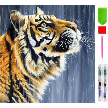 Real Home Diamantové vyšívání - vzor tygra 5D 26