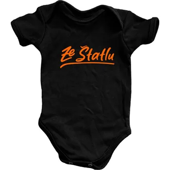 Kojenecký body Kojenecké body - Ze Štatlu oranžový potisk Černá 56