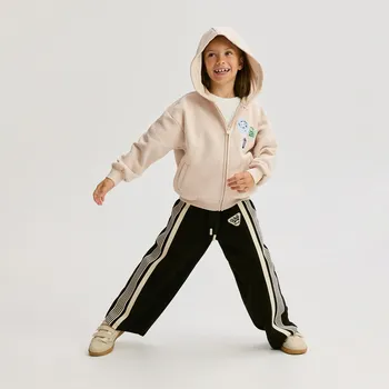 Reserved - Teplákové kalhoty s lampasem - černý - 070FG-99X - 070FG-99X-116