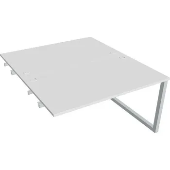 Psací stůl Hobis Kancelářský pracovní stůl k řetězení Hobis USDO 1400R, bílá RAL 9016, deskabuk