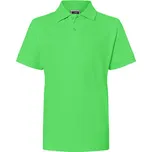 James&Nicholson Dětská polokošile JN070K Lime Green L (134/140)