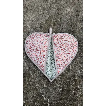 Vánoční dekorace Srdíčková chňapka - vánoční 05