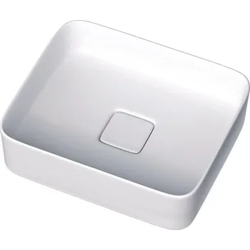 Umyvadlo Umyvadlo na desku Plano Geneve Plus Square bez přepadu, 46 cm, bílá