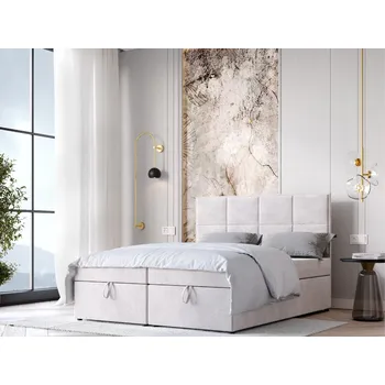 Postel SZYMANEK MEBLE Kontinentální čalouněná postel CROS 200x200 Vyberte látku: MANILA 25