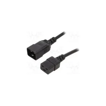 Napájecí kabel Kabel IEC C19 zásuvka,IEC C20 vidlice PVC 5m černá 3G1,5mm2