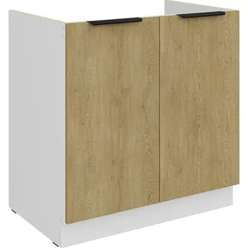 Kuchyňská linka LEMPERT Dolní dřezová skříňka CREMONA WH 1 (80 cm) - dub cremona / bílá