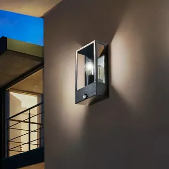 Venkovní osvětlení Venkovní nástěnné osvětlení Niklas černé se senzorem