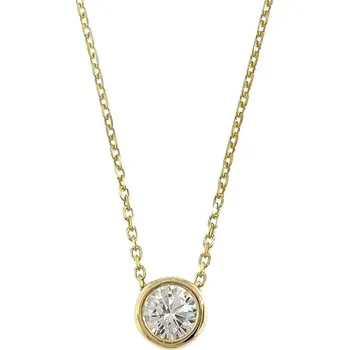 Náhrdelník Zlatý náhrdelník se zirkonem v obrubě Au 585/1000 hmotnost 1,61g