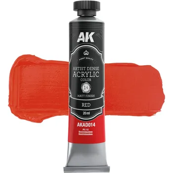 AK Interactive AKAD014 RED – ARTISTIC DENSE ACRYLIC COLOR (AK)