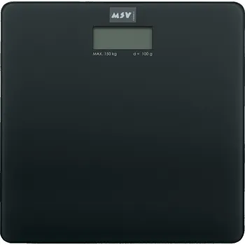 Osobní váha MSV osobní váha VITAL, černá, sklo, 30 x 30 cm