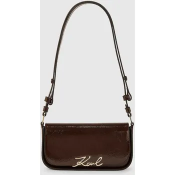 Kabelka Kožená kabelka Karl Lagerfeld K/SIGNATURE A4W30041 burgundské 93X, vel. ONE SIZE