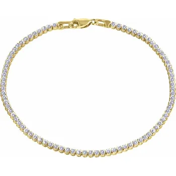 Náramek Leru Zlatý náramek s krystaly štras Délka náramku: 18cm(váha 2,40g)