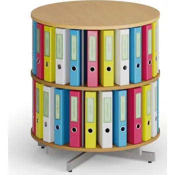 Prodejní regál Corping Otočný regál na šanony, 2 patra, buk