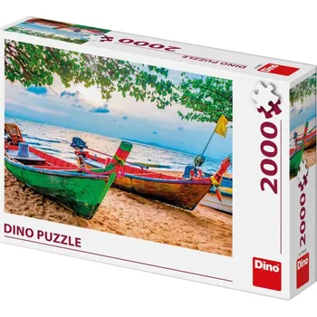 Puzzle Dino Puzzle Rybářské loďky 97x69cm foto skládačka 2000 dílků