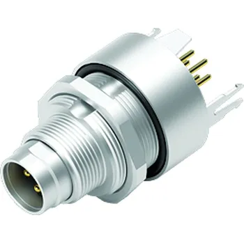Elektrická zásuvka Binder 09 0415 35 05 Konektor M9 pro montáž na panel, kontakty: 5, stíněný, THT, IP67, upevnění zepředu