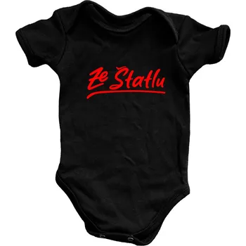 Kojenecký body Kojenecké body - Ze Štatlu červený potisk Černá 80