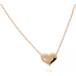 Zlatnictví Helios Rose gold řetízek se srdíčkem