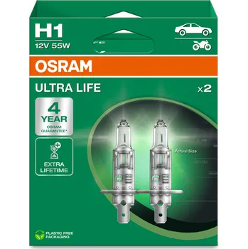 Auto-moto H1 12V 55W P14,5s ULTRA LIFE 2ks BOX OSRAM