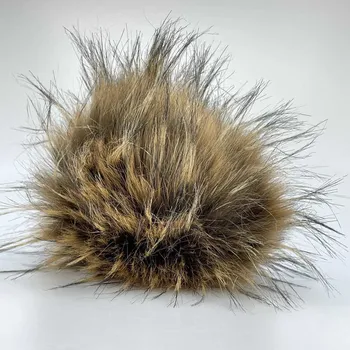 Čepice Mia Handemade - Design Bambule XXL - Středně hnědá s černými konečky