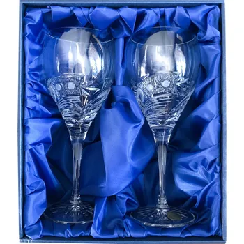 Sklenice ONTE CRYSTAL Broušené skleničky na červené víno 420ml, Kometa Počet sklenic v balení: 2 sklenice v dárkové sadě