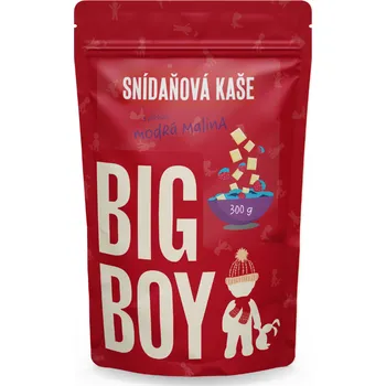 Fitness strava BIG BOY® Kaše s příchutí modrá malina se spirulinou 300g