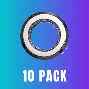 LED panel Podhledový rámeček chrom kulatý, BALENÍ 10 KUSŮ - LED Solution - 10415/10PACK - 10415/10PACK