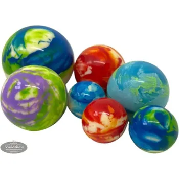 Jedlá dekorace na dort K-Decor Čokoládové extra velké koule „Planety“ – sada 7 kusů