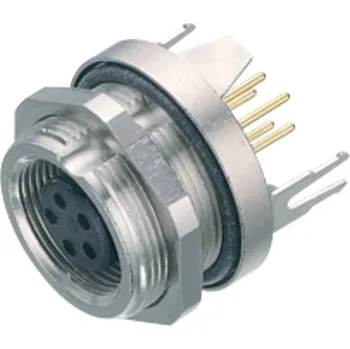 Elektrická zásuvka Binder 09 0428 30 08 Konektor M9 pro montáž na panel, kontakty: 8, stíněný, THT, IP67, upevnění zepředu