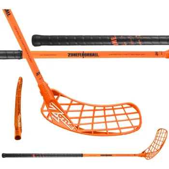 Florbalová hůl ZONE Stick Hyper Composite Light 29 Black/Lava 96 cm R - 96 (107) cm/Pravá ruka dole
