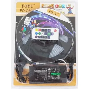 LED osvětlení LED KNM 5M-5050-RGB IC - venkovní LED pásek 5M 5050 s barveným svitem, dálkové ovládání, zdroj 230V