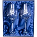 ONTE CRYSTAL Křišťálové sklenice na červené víno 450ml, Mašle Počet sklenic v balení: 2 sklenice v dárkové sadě