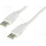 Kabel USB 2.0 USB A vidlice, z obou stran 5m světle šedá