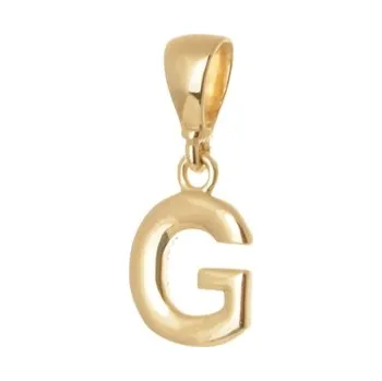 Přívěsek Přívěšek ze žlutého zlata písmeno G ZZ1460GF + dárek zdarma