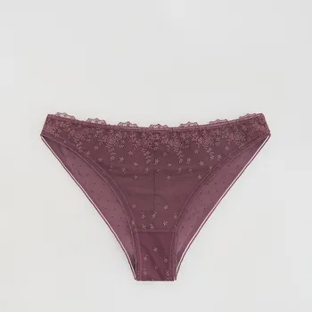Kalhotky Reserved - Bikiny kalhotky s výšivkou - tmavě fialová - 400EZ-49X - 400EZ-49X-S