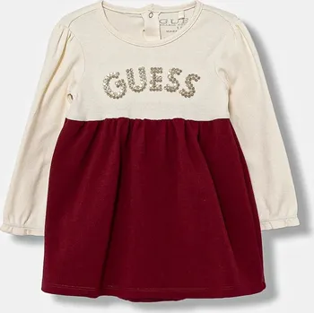 Dámské oblečení Dětské bavlněné šaty Guess S5BG12.KA6W4.9BYA béžová 01X, vel. 55-62
